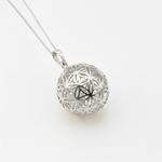Stylish Silver Flower Pendant - Handcrafted Flower of Life in 925 Sterling Silver, ideal for special occasions and daily wear.