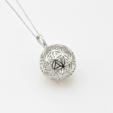 Stylish Silver Flower Pendant - Handcrafted Flower of Life in 925 Sterling Silver, ideal for special occasions and daily wear.