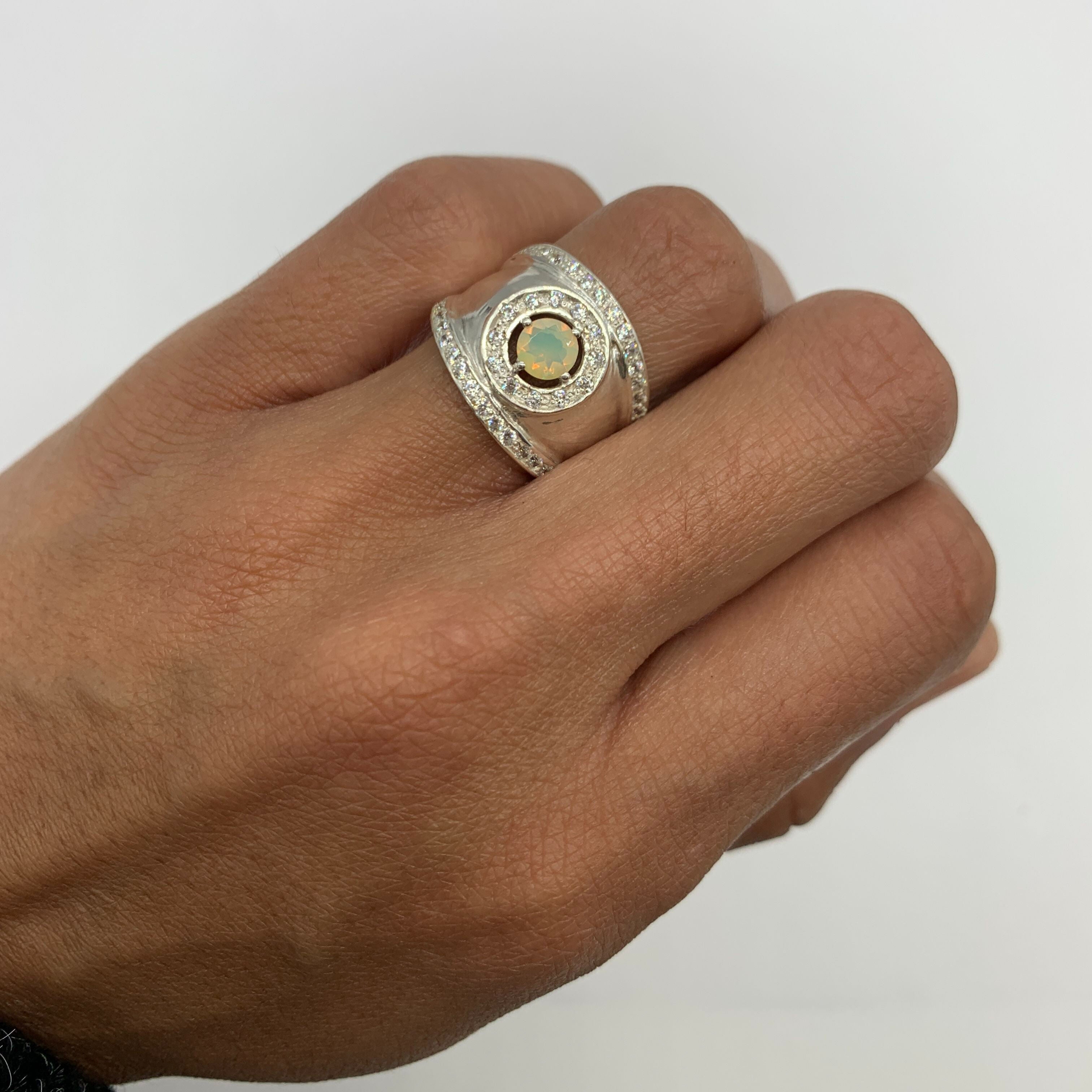 2531-R-nEOO: Sterling Silver 925 Ethiopain Opal