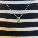 Stunning 925 silver emerald pendant with vibrant green gemstone, perfect for celebrating birthdays and meaningful moments.