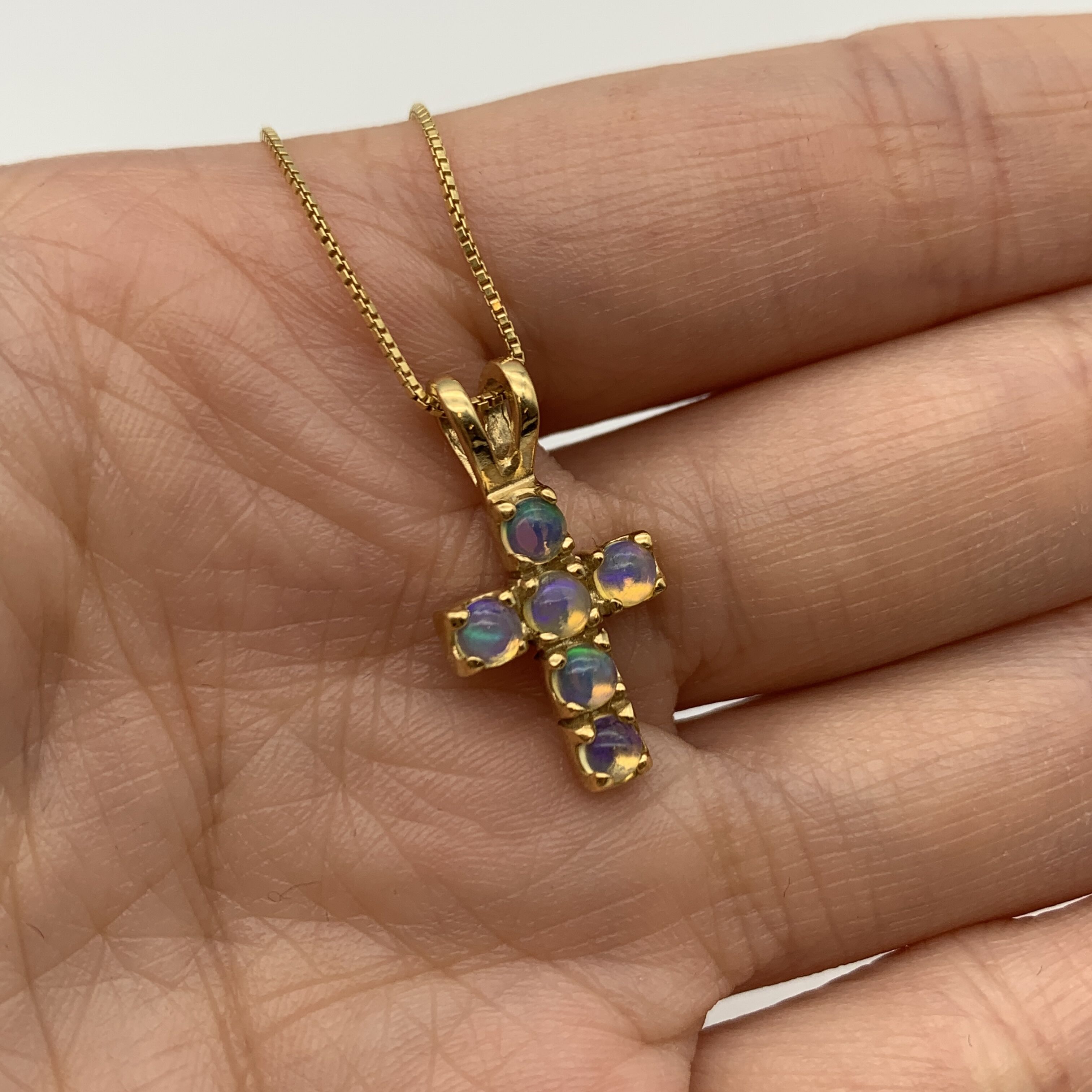 KK448-P-nEOO: Gold Vermeil 18k Ethiopian Opal