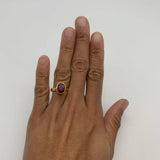 Solitaire Ruby Ring - Gold Ruby Band, July Birthstone Ring