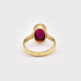 Solitaire Ruby Ring - Gold Ruby Band, July Birthstone Ring