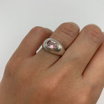 2874-R-cMOR: Sterling Silver 925 Created Morganite