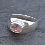 2874-R-cMOR: Sterling Silver 925 Created Morganite