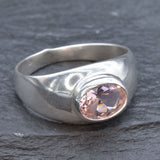 2874-R-cMOR: Sterling Silver 925 Created Morganite