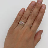 2874-R-cMOR: Sterling Silver 925 Created Morganite