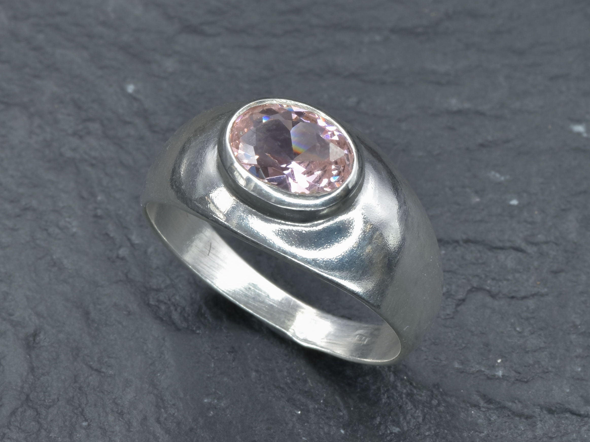 2874-R-cMOR: Sterling Silver 925 Created Morganite