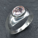 2874-R-cMOR: Sterling Silver 925 Created Morganite