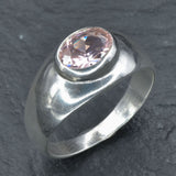 2874-R-cMOR: Sterling Silver 925 Created Morganite