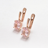 Morganite Earrings - Rose Gold Earrings - Pink Drop Earrings