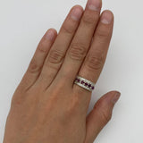 Beautiful 925 Sterling Silver ring adorned with a radiant Round Natural Red Ruby, symbolizing love and elegance for every occasion.