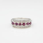 Natural Ruby Ring made in 925 Sterling Silver with Round Natural Red Ruby in Channel-Set setting, July Birthstone gift idea, symbolizes nobility, purity, and passion, ideal for everyday wear and perfect for birthday gifting and special occasions.