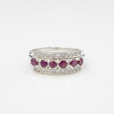 Natural Ruby Ring made in 925 Sterling Silver with Round Natural Red Ruby in Channel-Set setting, July Birthstone gift idea, symbolizes nobility, purity, and passion, ideal for everyday wear and perfect for birthday gifting and special occasions.