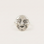 Moon Face Ring - Silver Mood Ring, Happy Face Ring made in 925 Sterling Silver. Ideal for everyday wear and perfect for birthday gifting and special occasions.