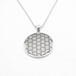 Silver Mandala Pendant - Timeless Flower of Life Necklace in 925 Sterling Silver, ideal for daily style and memorable gifts.