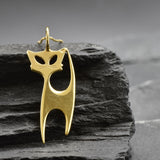 Silver Cat Silhouette Pendant - Silver Cat Necklace - Silver Animal Necklace