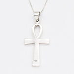 Intricate 925 Sterling Silver Ankh Pendant Necklace - Perfect for layering or as a standalone piece for any occasion.