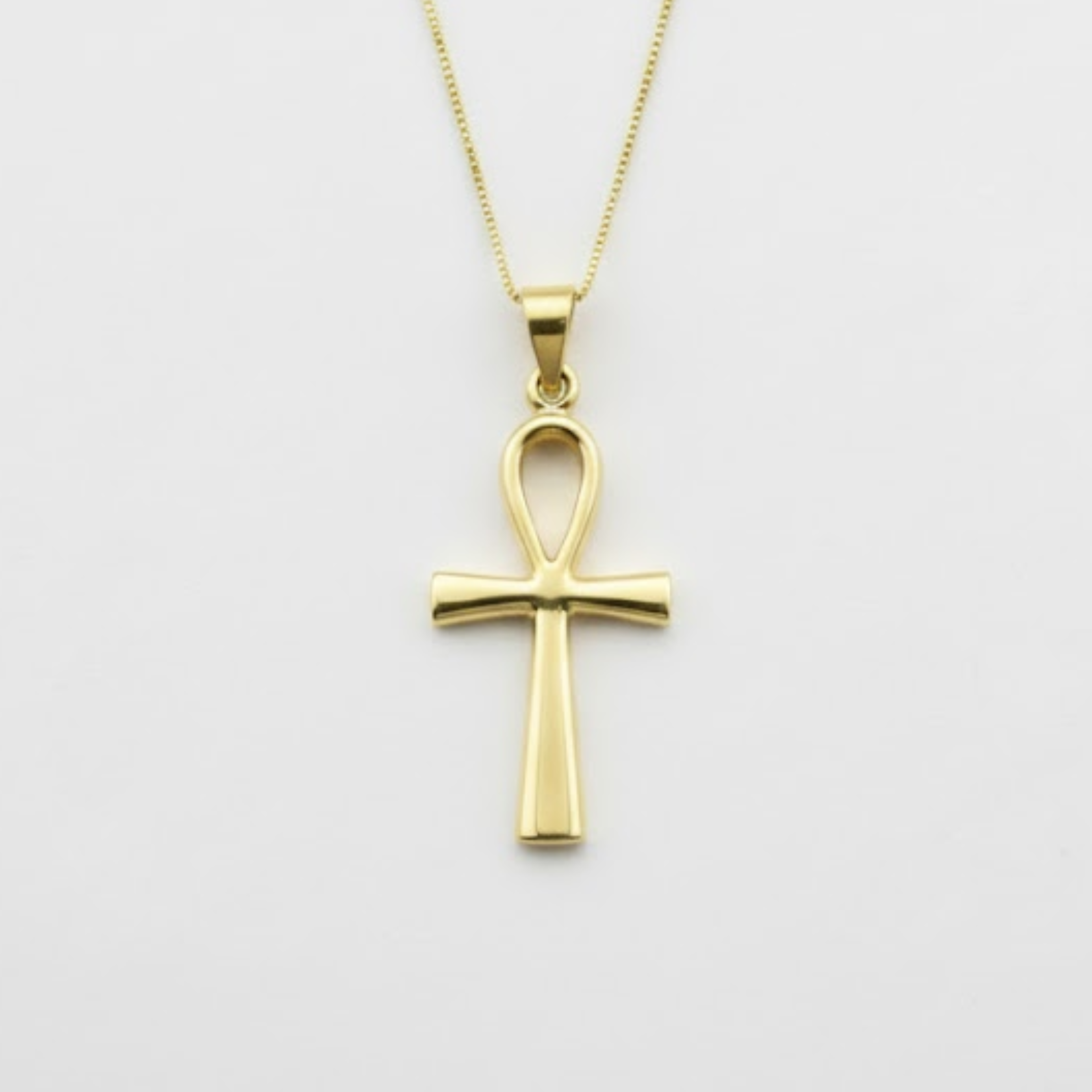 Cross Of Life Pendant - Gold Cross Necklace, Minimalist Cross Necklace made in 18k Gold Vermeil. Ideal for everyday wear and perfect for birthday gifting and special occasions.