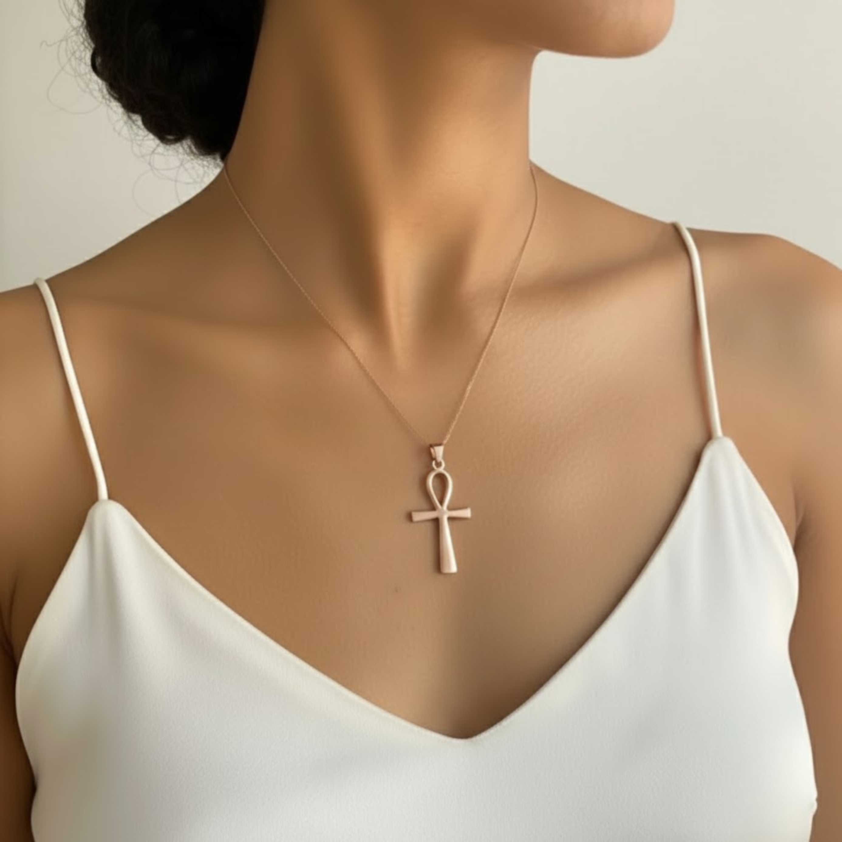 Rose Gold Ankh Pendant with minimalist design, perfect for everyday use, gifting, and special occasions.