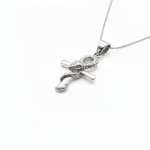 Snake Cross Necklace - Intricate Egyptian design in 925 Sterling Silver. A unique accessory for daily elegance and gifting.