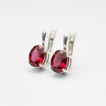 Stunning Created Ruby Earrings in 925 Sterling Silver, ideal for daily wear and a meaningful July birthstone gift.