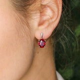 Red Ruby Earrings - Classic Vintage Studs - Red Drop Earrings