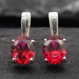 Red Ruby Earrings - Classic Vintage Studs - Red Drop Earrings