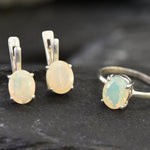 Opal Earrings, Natural Opal, Large Opals, Real Opal, Opal Studs, Genuine Opal, Big Opals, Precious Opal, Silver Earrings, Solid Silver, Opal