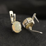 Opal Earrings, Natural Opal, Large Opals, Real Opal, Opal Studs, Genuine Opal, Big Opals, Precious Opal, Silver Earrings, Solid Silver, Opal