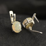 Opal Earrings, Natural Opal, Large Opals, Real Opal, Opal Studs, Genuine Opal, Big Opals, Precious Opal, Silver Earrings, Solid Silver, Opal