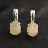Opal Earrings, Natural Opal, Large Opals, Real Opal, Opal Studs, Genuine Opal, Big Opals, Precious Opal, Silver Earrings, Solid Silver, Opal