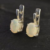 Opal Earrings, Natural Opal, Large Opals, Real Opal, Opal Studs, Genuine Opal, Big Opals, Precious Opal, Silver Earrings, Solid Silver, Opal