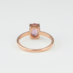 Rose Gold Morganite Ring - Beautiful Oval Pink Stone, an ideal choice for romantic occasions and stylish everyday outfits.