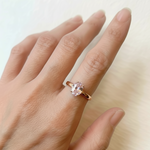 Delicate Rose Gold Morganite Ring - Graceful Pink Stone, perfect for casual wear and treasured gifts for loved ones.