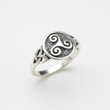 Triskelion Silver Ring - Silver Celtic Ring - Vintage Symbolic Ring made in 925 Sterling Silver. Ideal for everyday wear and perfect for birthday gifting and special occasions.