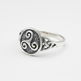 Triskelion Silver Ring - Classic Celtic Design in 925 Sterling Silver - Perfect for special occasions and everyday elegance.