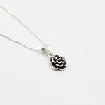 Dainty Silver Rose Pendant - Exquisite floral necklace crafted in 925 Sterling Silver, ideal for gifts and everyday elegance.