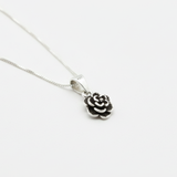 Dainty Silver Rose Pendant - Exquisite floral necklace crafted in 925 Sterling Silver, ideal for gifts and everyday elegance.