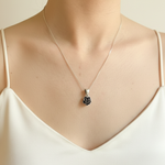Charming Silver Rose Pendant - Delicate floral necklace in 925 Sterling Silver, perfect for special moments and daily elegance.