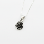 Chic Silver Rose Pendant - Stylish flower necklace in 925 Sterling Silver, perfect for everyday wear and memorable occasions.