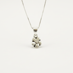 Graceful Silver Rose Pendant - Dainty floral necklace made from 925 Sterling Silver. A thoughtful gift for any special occasion.