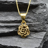 Silver Rose Pendant - Flower Necklace - Dainty Floral Pendant