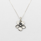 Silver Flower Necklace - Silver Daisy Necklace - Cute Flower Pendant made in 925 Sterling Silver. Ideal for everyday wear and perfect for birthday gifting and special occasions.