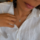 Silver Flower Pendant Necklace - Charming Daisy Design in 925 Sterling Silver. Perfect for daily wear and special gifts.
