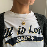 Gold Flower Pendant -  Vintage Flower Necklace, Flower Charm Pendant