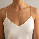 Elegant Gold Ankh Pendant - 18k Gold Vermeil, a timeless symbol of life, perfect for everyday wear and special occasions.