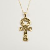 Gold Ankh Pendant - Egyptian Key Pendant, Ankh Key of Life made in 18k Gold Vermeil. Ideal for everyday wear and perfect for birthday gifting and special occasions.
