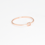 CERTIFIED Diamond Gold Ring - Solid 14k Rose Gold Ring - Dainty Diamond Engagement Ring