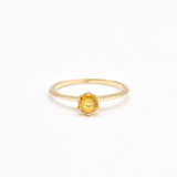 Genuine Sapphire Ring - Real Gold Sapphire Ring - Yellow Sapphire Ring